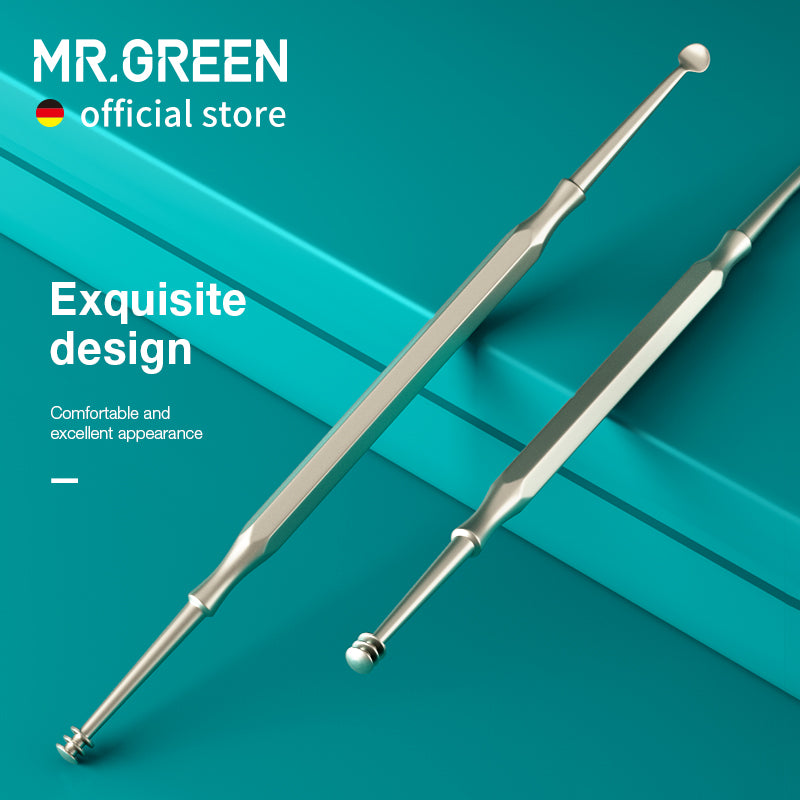 MR.GREEN Double Head Ear Wax Removal Ear Cleaner Stainless Steel Ear Care Tools（Mr-2189）