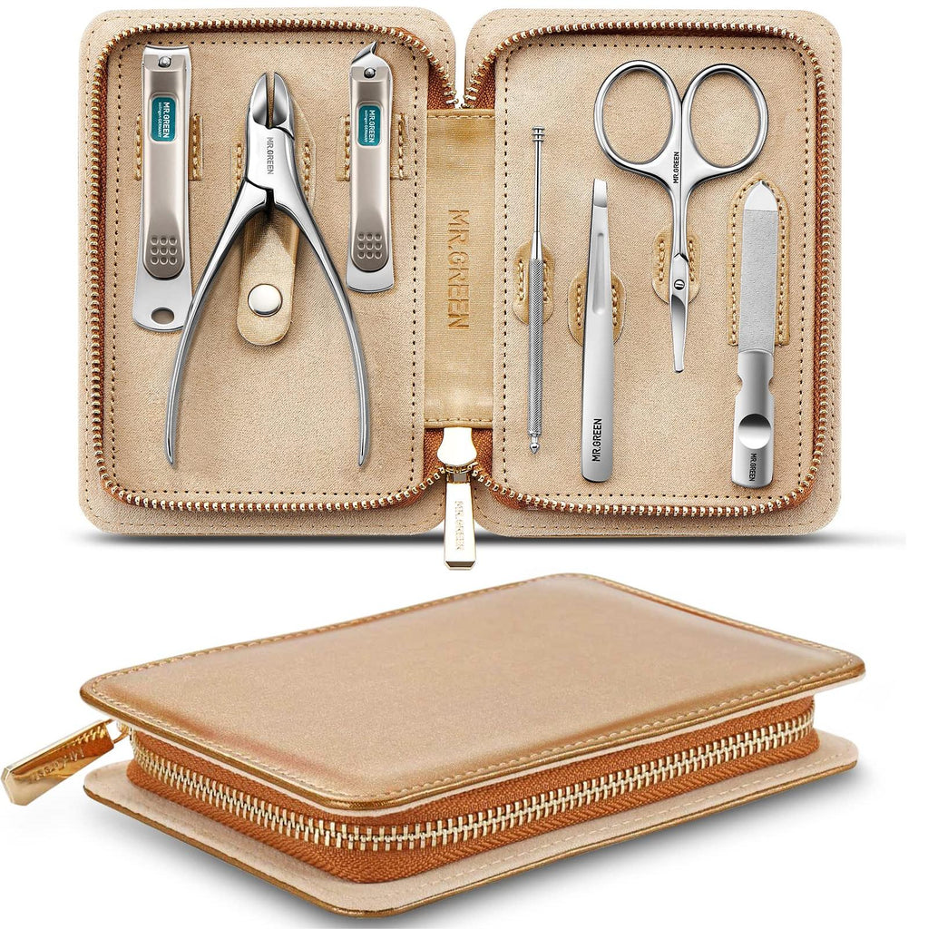 MR.GREEN Manicure Set, Pedicure Sets, Nail Clipper Sets, Stainless Steel Professional Nail Cutter Kits with Travel Case（Mr-6006）