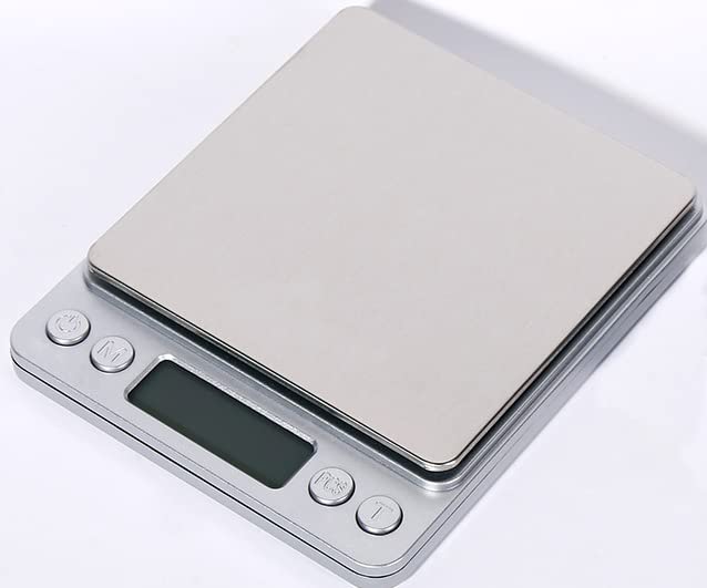 Gray Food Scale - Digital Display Shows Weight in Grams, Ounces