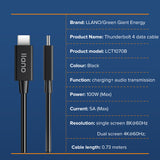 llano Thunderbolt 4 Cable 2.3 ft, 8K Display / 40Gbps Data Transfer / 100W Charging USB C to USB C Cable (LCT1070B)