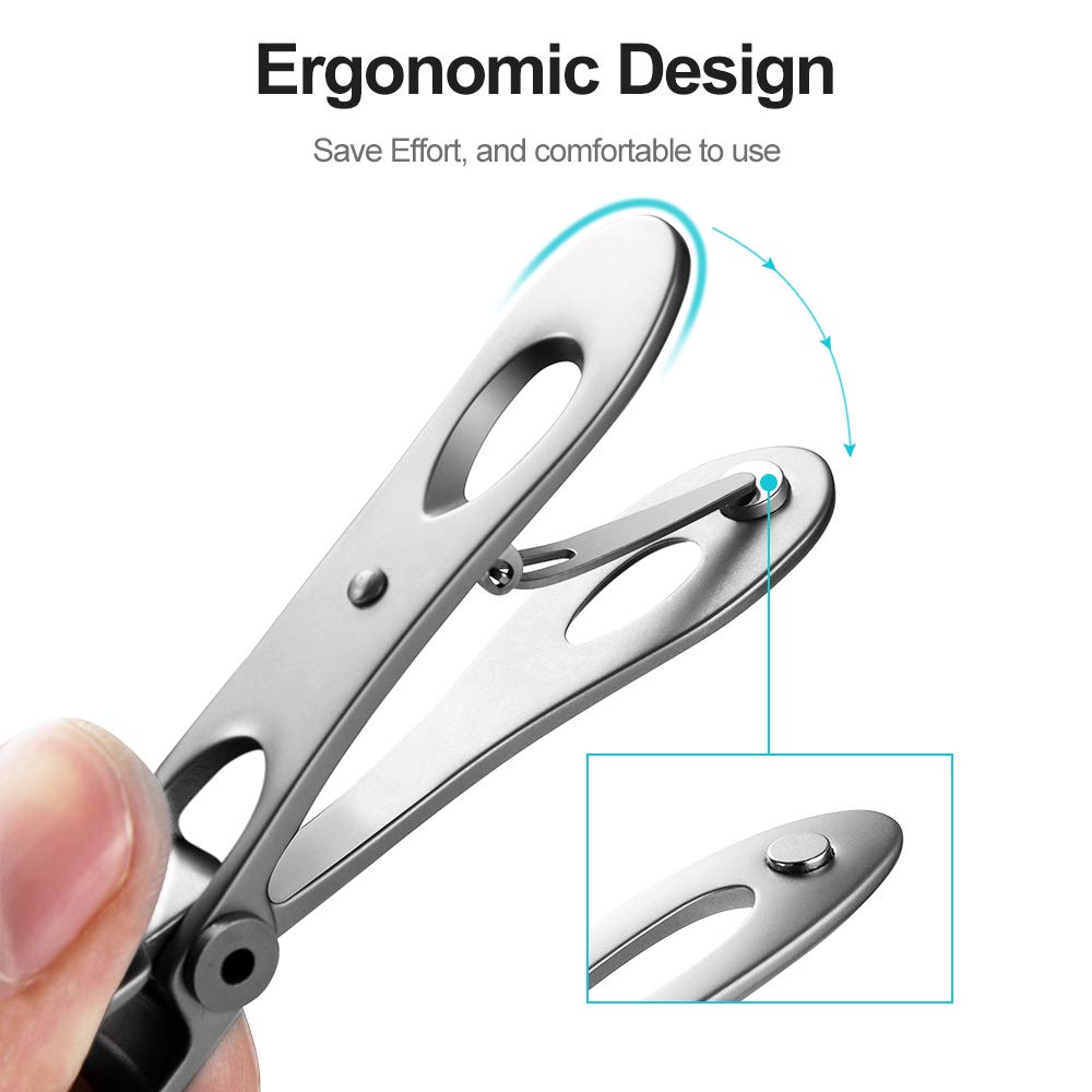 Nail Clippers With Catcher , 2pcs Fingernail Clippers Toenail