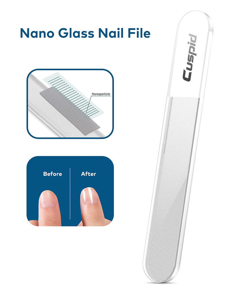 Cuspid Nail clippers, 2 pieces nail stainlessclippers set with glass file,  （CU-ZJD020）