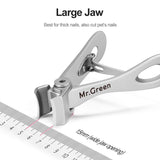 MR.GREEN Nail Clipper Set,15mm Wide Jaw Opening Nail Clippers for Thick Toenails or Tough Fingernails,Good Gift for Men, Seniors,Stainless Steel (2Pcs)（Mr-1224）