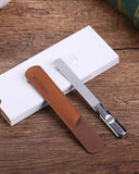 MR.GREEN Stainless Steel Nail File with Anti-Slip Handle and Leather Case, Double Sided and Files Nails Easily for Men and Woman  (Mr-2105)