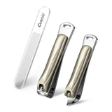 Cuspid Nail Clippers and Glass File Set for Hard Thick Nails（CU-ZJD004）
