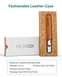 MR.GREEN Stainless Steel Nail File with Anti-Slip Handle and Leather Case, Double Sided and Files Nails Easily for Men and Woman  (Mr-2105)