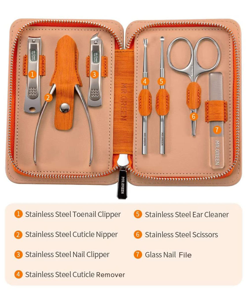 Manicure Nail Clipper Set Stainless Steel Women Men Toe Finger Nail Clippers  Personal Care Tools with Portable Travel Case Manicure Pedicure Tools Women  Men Grooming Kit Gift - 8 piece set - Walmart.com